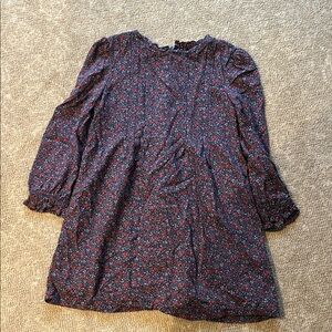 Floral Long Sleeve Kids Dress